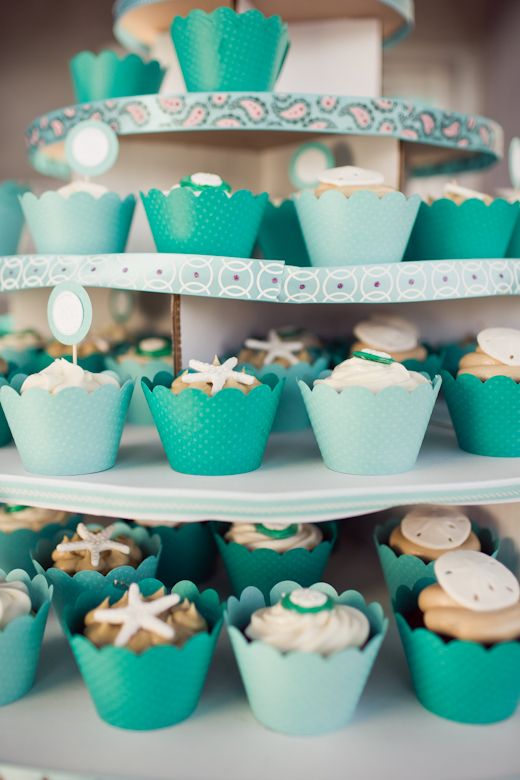 Beach Wedding Cupcake Idea