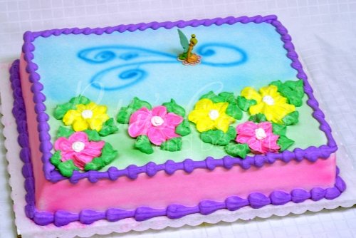 Birthday Sheet Cake with Flowers