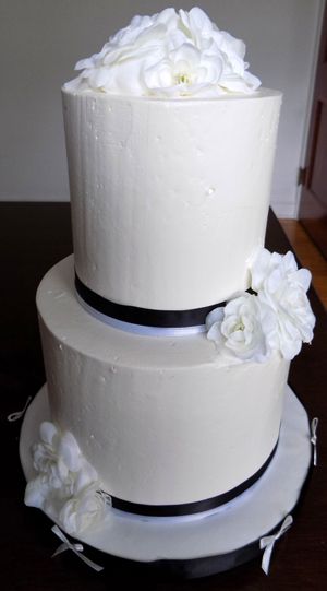 Black and White Bridal Shower Cakes