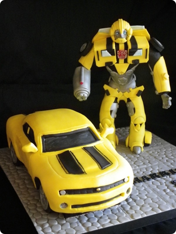 Bumble Bee Transformer Birthday Cake