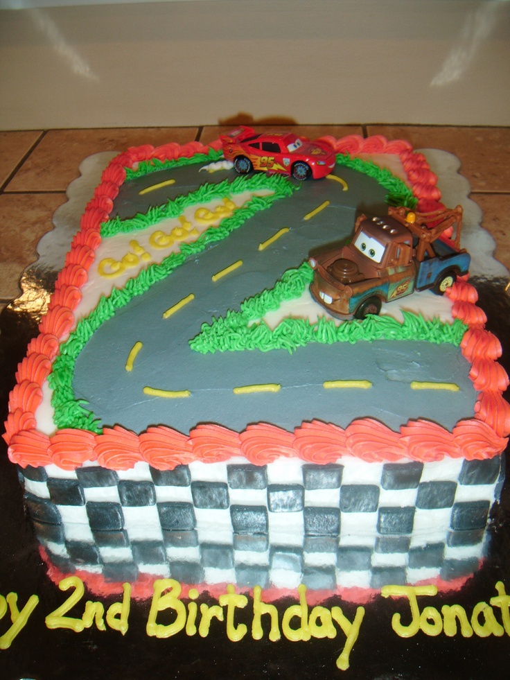 Cars 2nd Birthday Cake