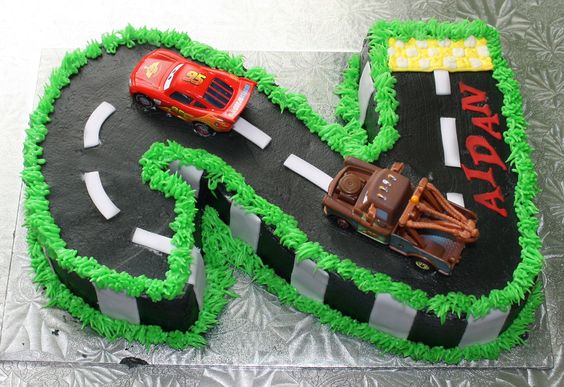 Cars 2nd Birthday Cake