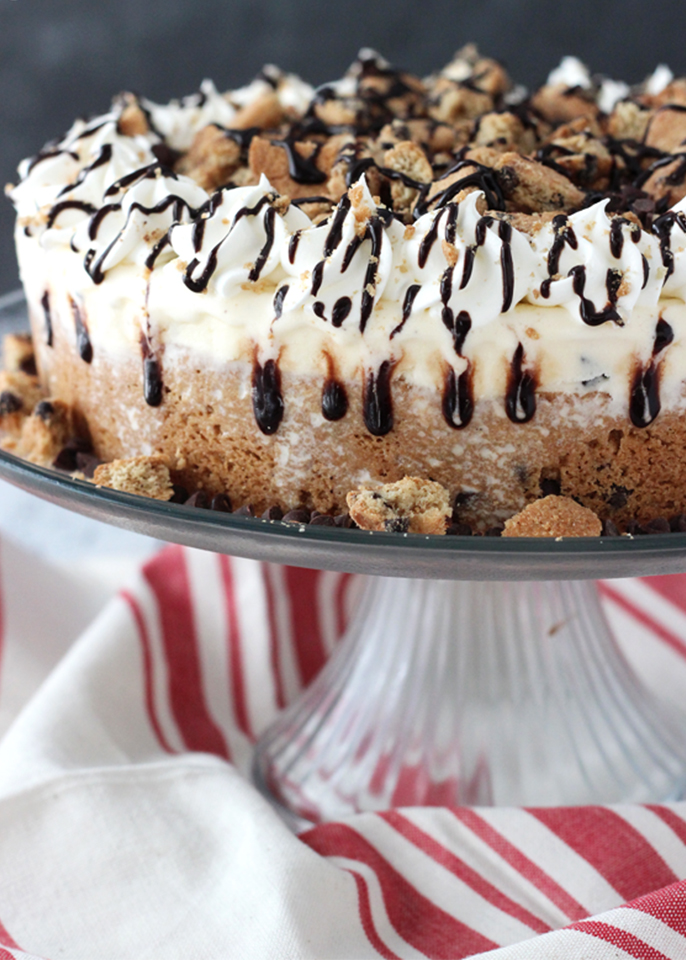 Chocolate Chip Cookie Ice Cream Cake