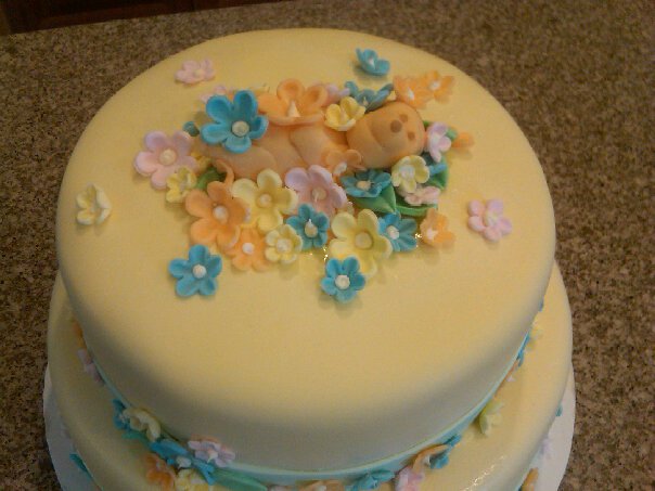 Classic Pooh Baby Shower Cake