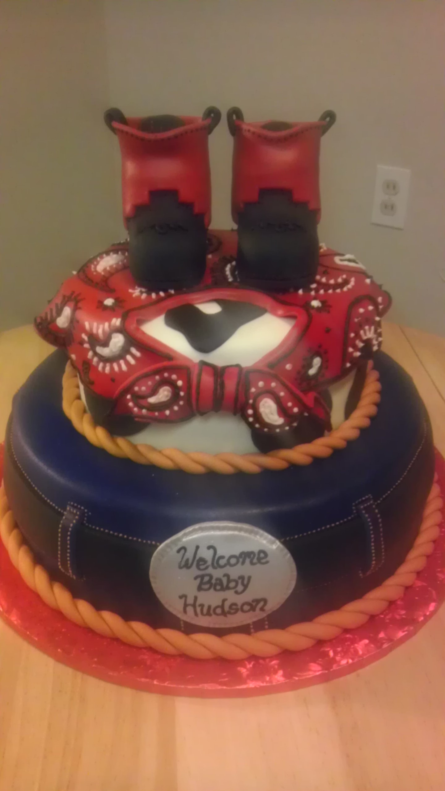 Cowboy Baby Shower Cake