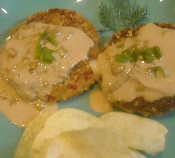 Crab Cakes with Cream Sauce