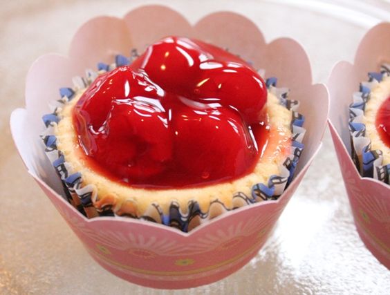 Cream Cheese Cherry Tarts with Vanilla Wafers