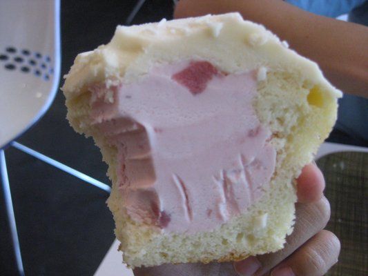 Cupcakes Filled with Ice Cream