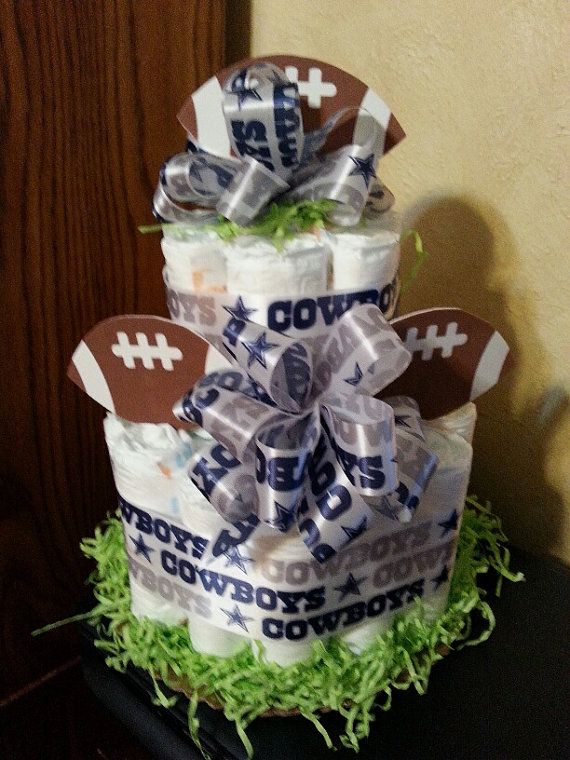 Dallas Cowboys Baby Shower Diaper Cake