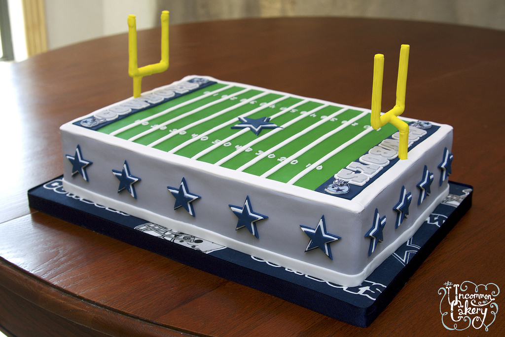 Dallas Cowboys Field Birthday Cake