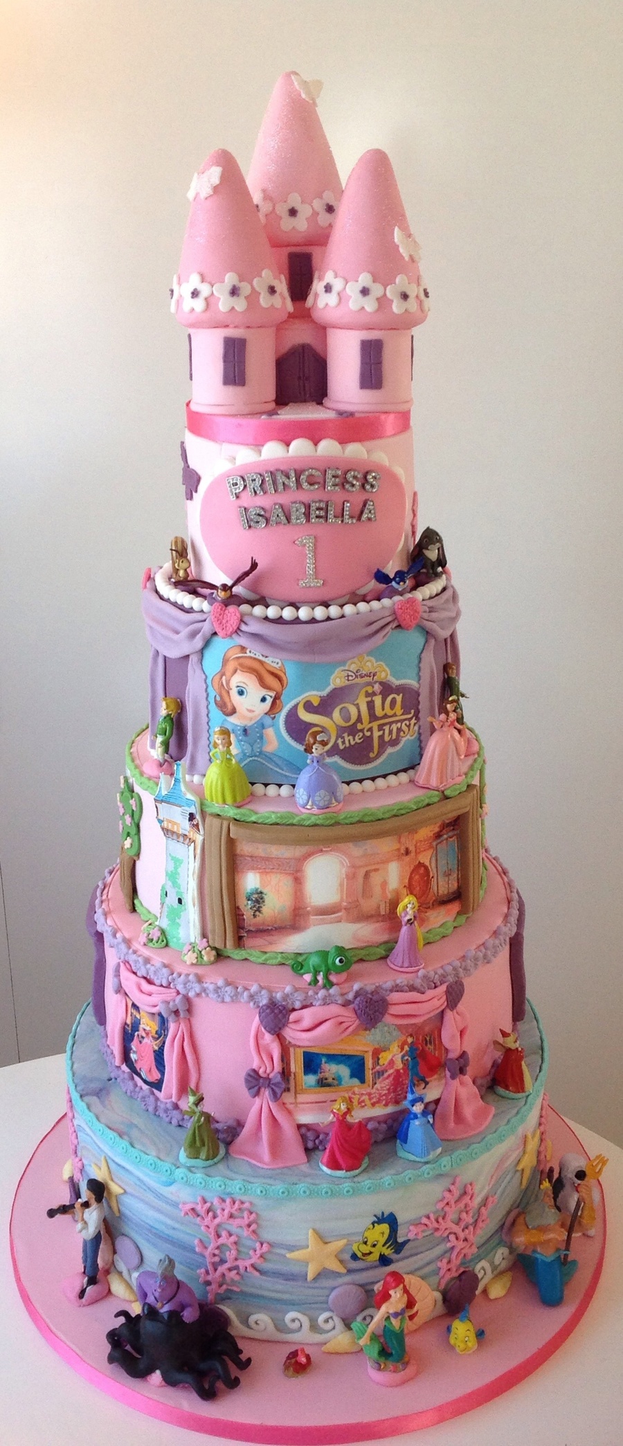 Disney Princess 1st Birthday Cake