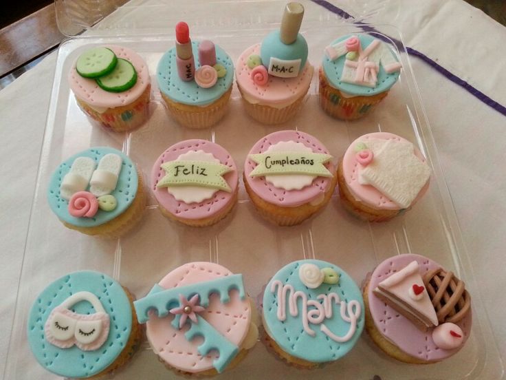 7 Photos of Spa Birthday Party Cupcakes