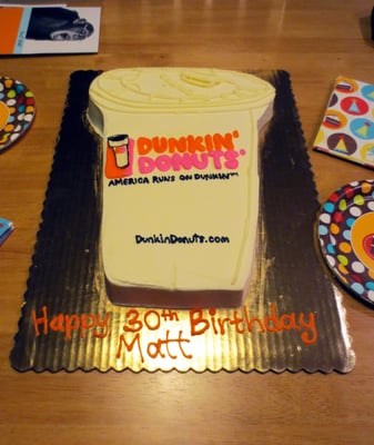 10 Dunkin' Donuts Birthday Cakes Photo - Dunkin' Donuts Birthday Cake ...