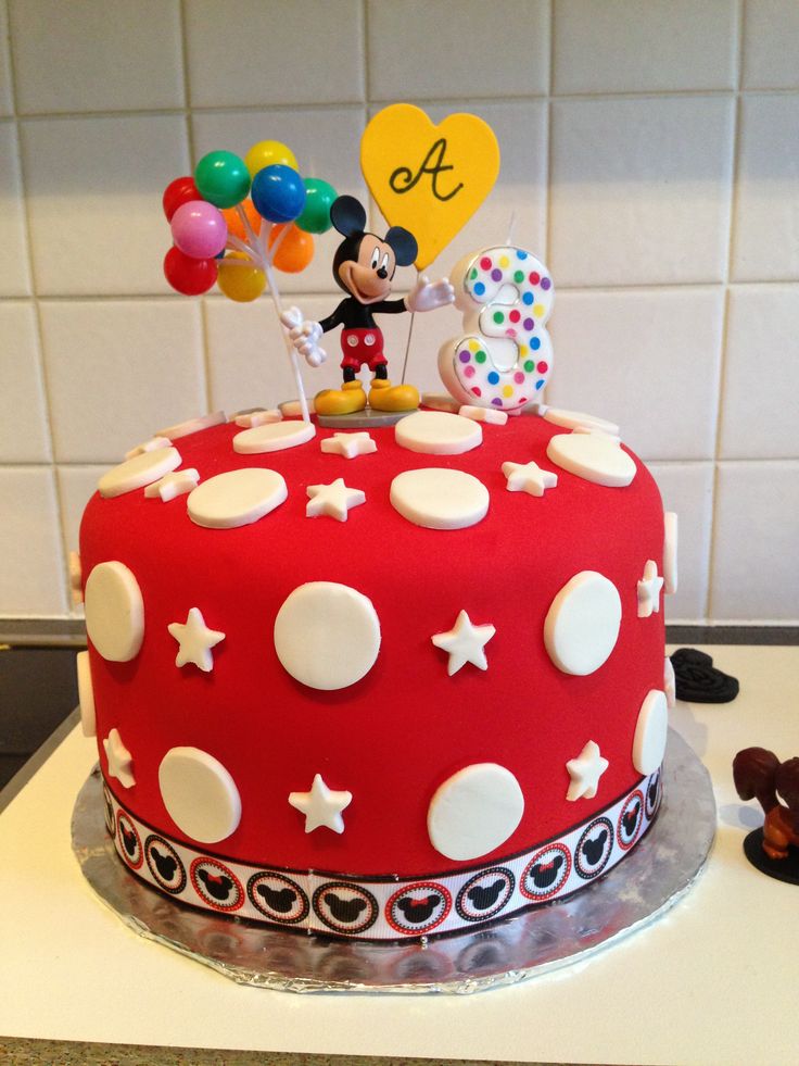 8 Photos of Easy Mickey Mouse Happy Birthday Cakes