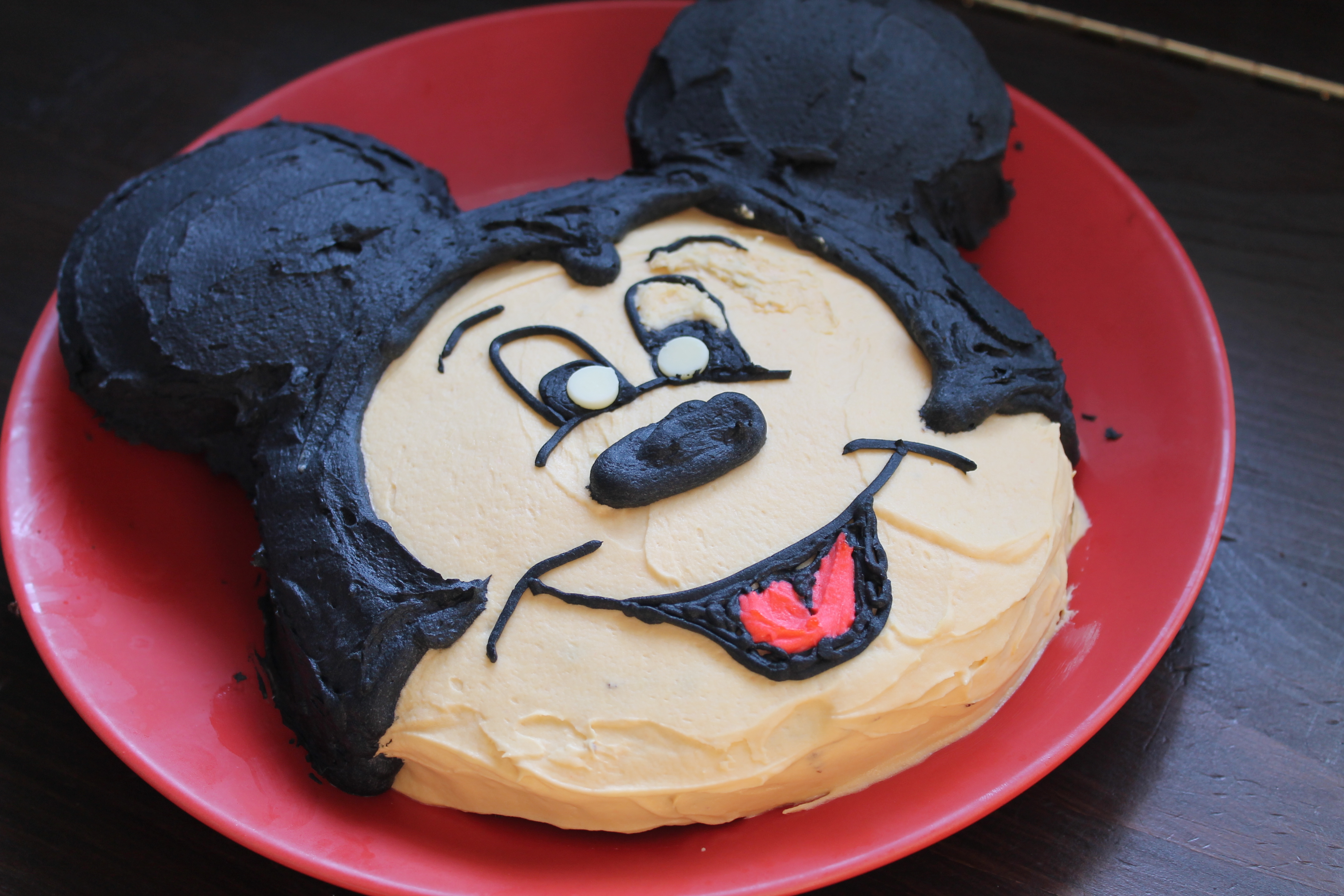 Easy to Make Mickey Mouse Birthday Cake