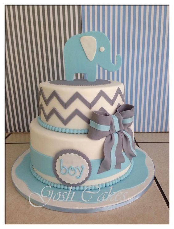 Elephant Baby Shower Cake