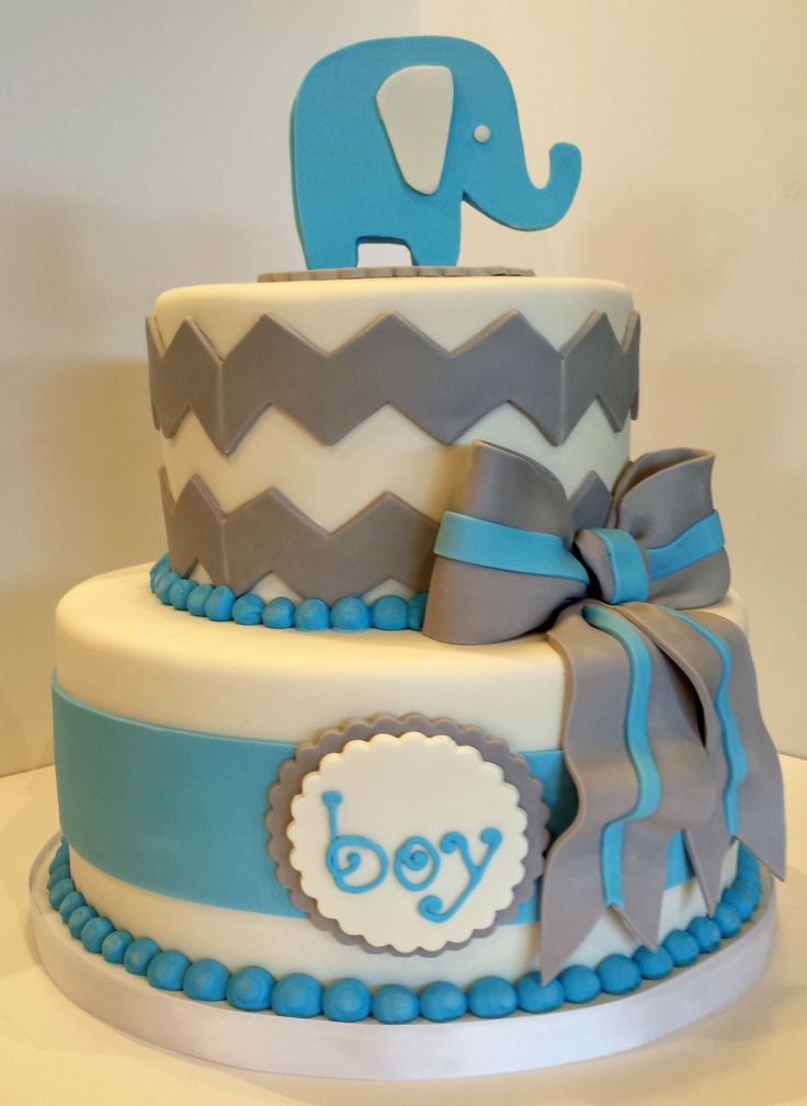 Elephant Baby Shower Cake