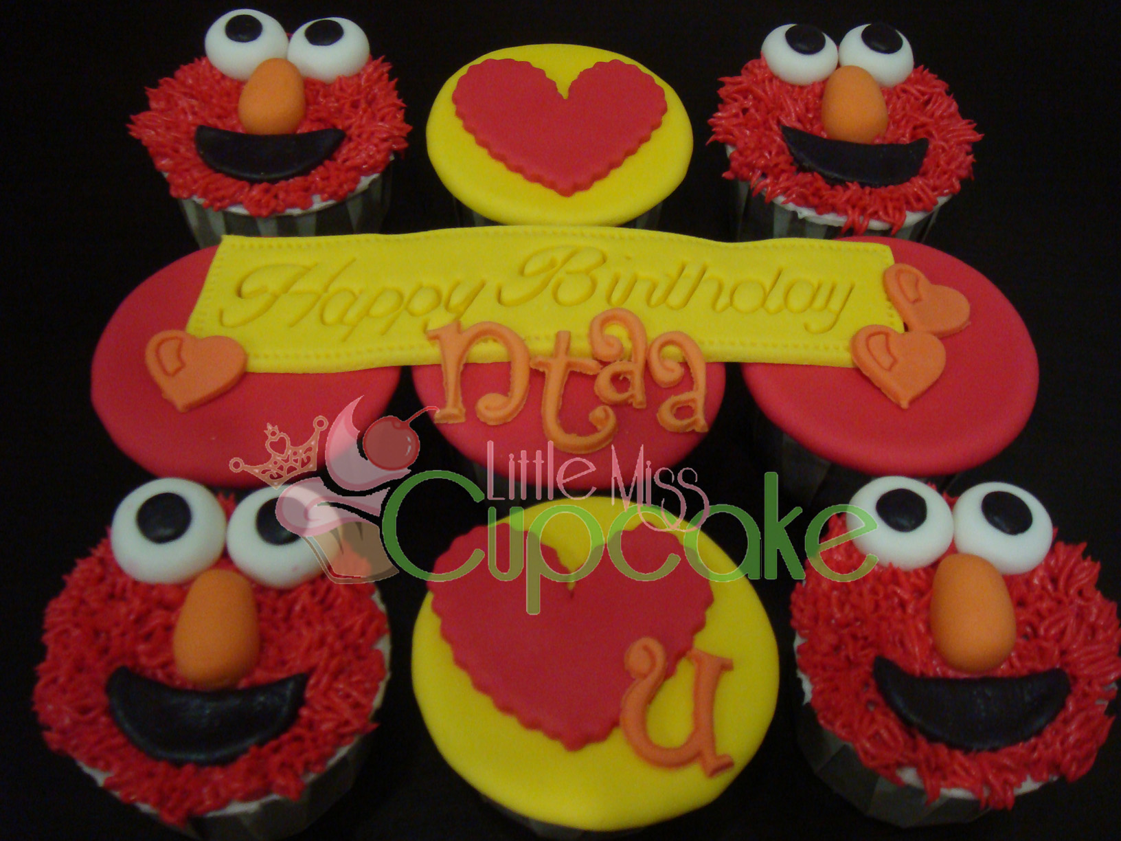 Elmo Cupcake Birthday Cake