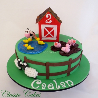 Farm Animals Birthday Cake