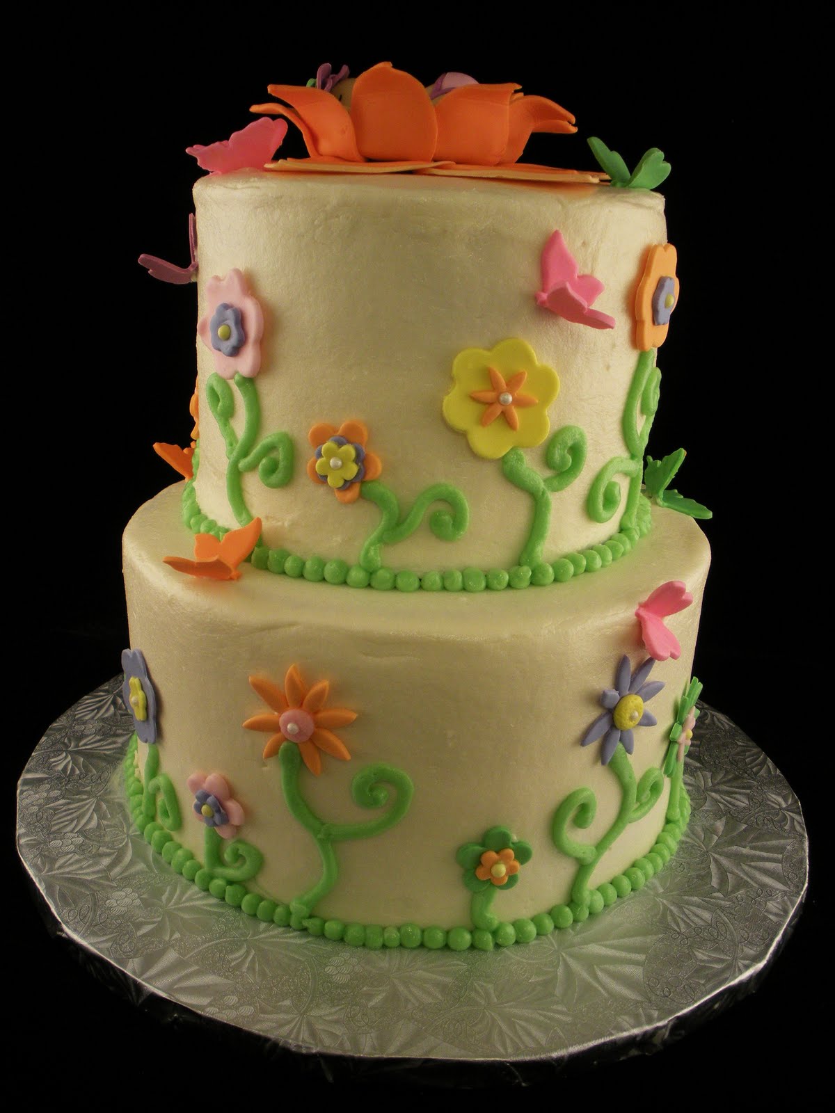 Flower Baby Shower Cake