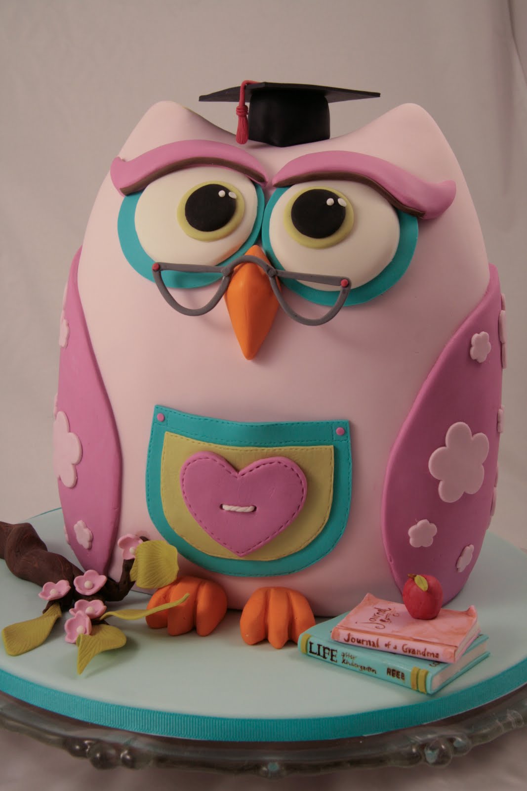 Fondant Graduation Owl Cake