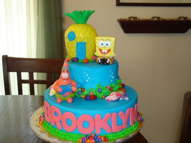 Girly Spongebob Birthday Cake