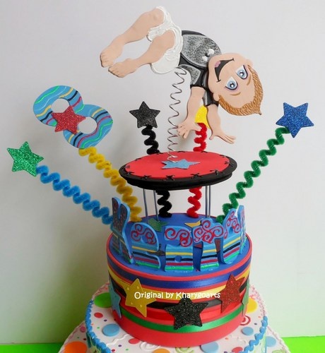 Gymnastics Birthday Cake Topper