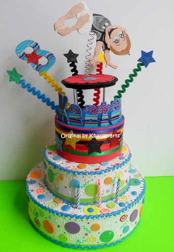 Gymnastics Birthday Cake Topper