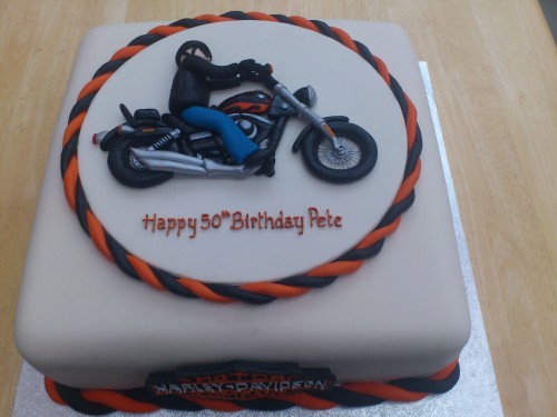 Harley-Davidson Motorcycle Birthday Cake