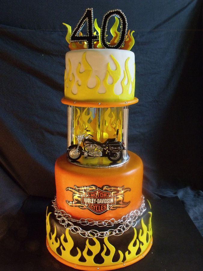 Harley-Davidson Motorcycle Birthday Cake