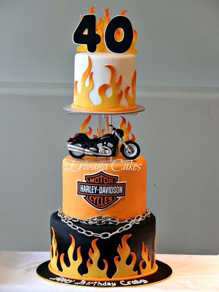 Harley-Davidson Motorcycle Birthday Cake