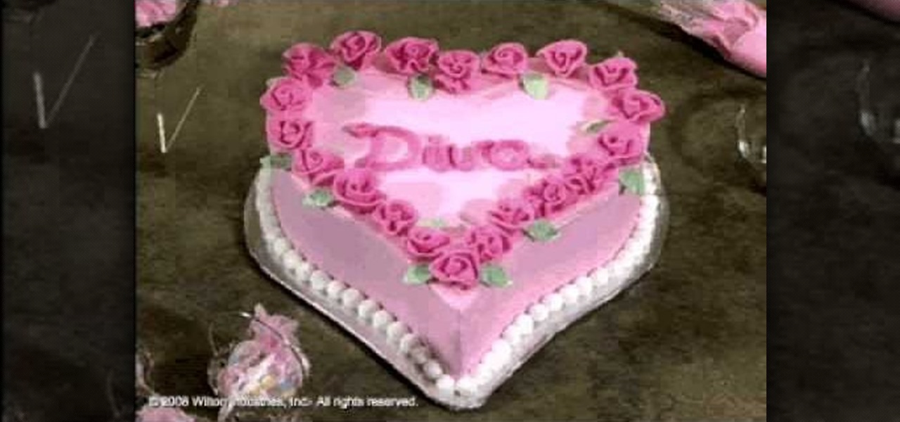 Heart Shaped Cake with Roses