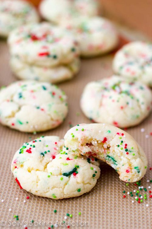 Holiday Confetti Cake Batter Cookies