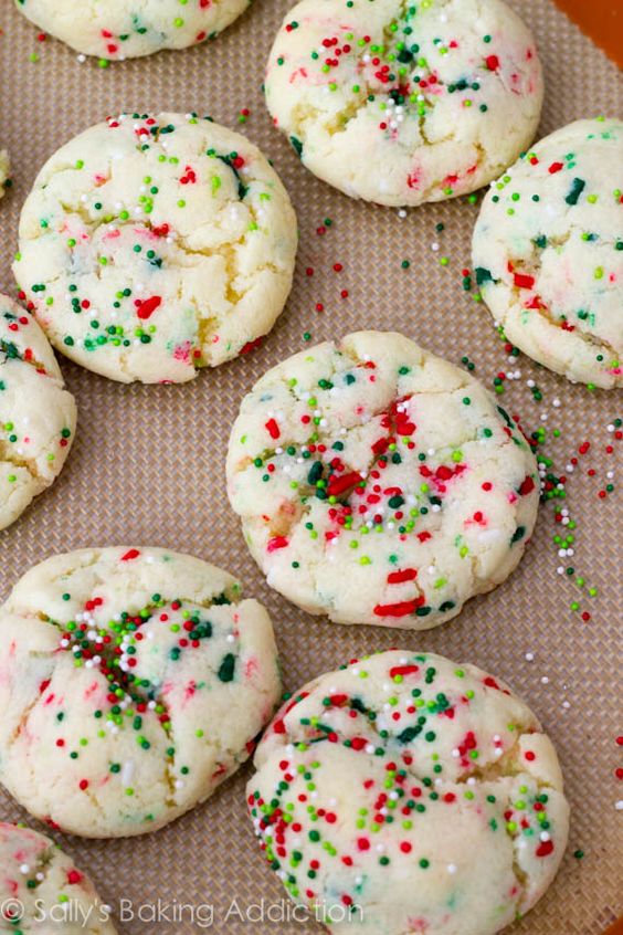 Holiday Confetti Cake Batter Cookies