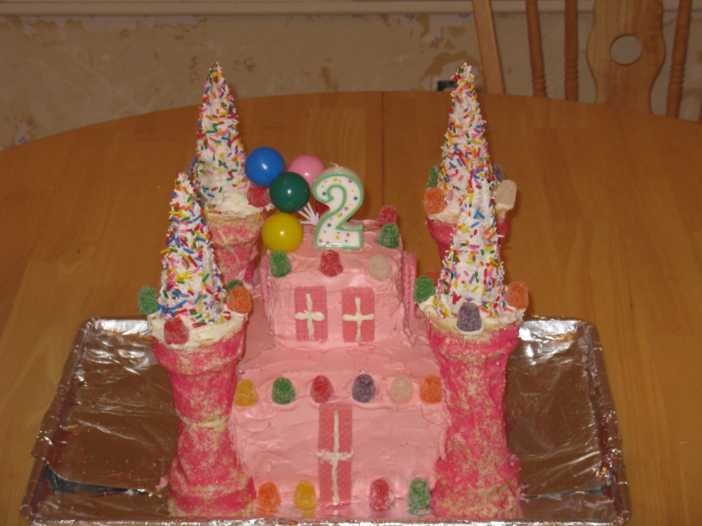 Homemade Princess Castle Cake