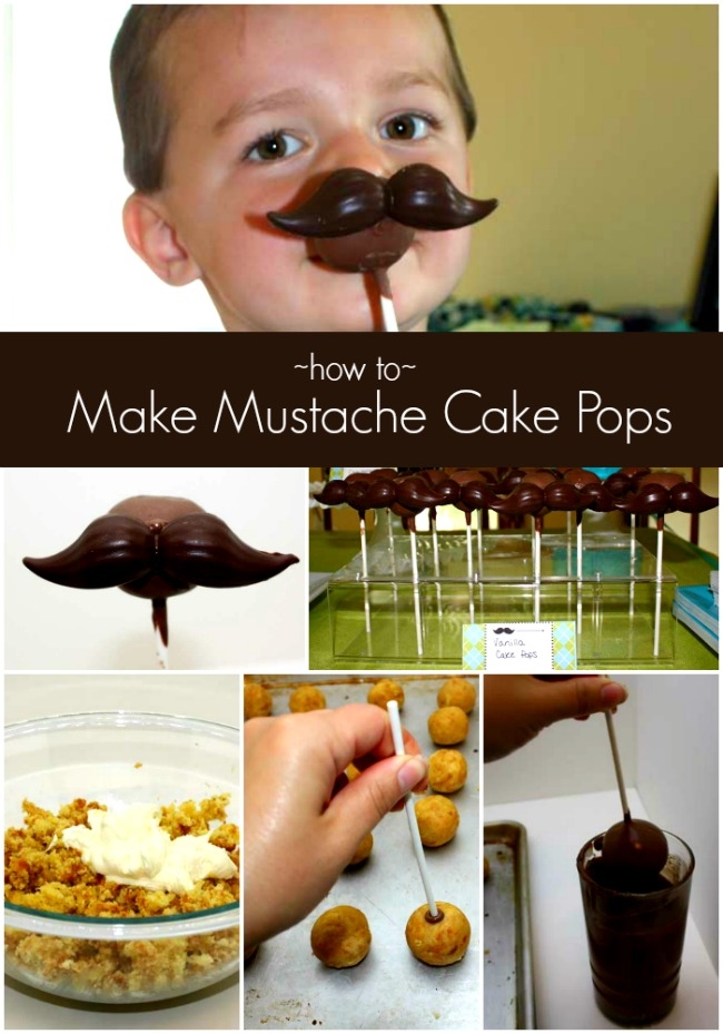 How to Make Mustache Cake Pops