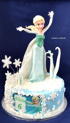 Little Girl Birthday Cake Frozen