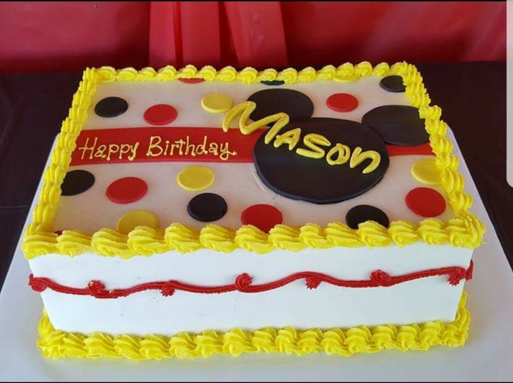 Mickey Mouse Birthday Cake