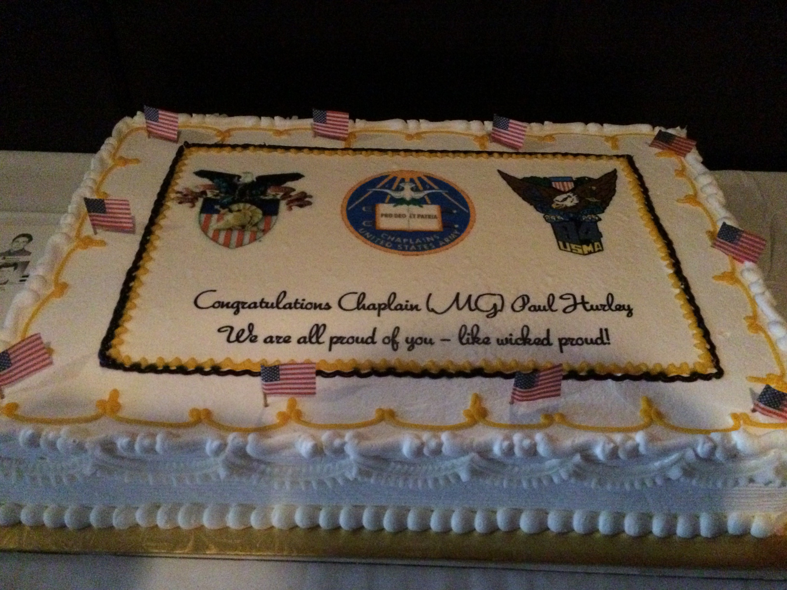 Military Congratulations Cake