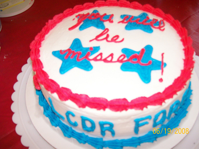 Military Farewell Cake