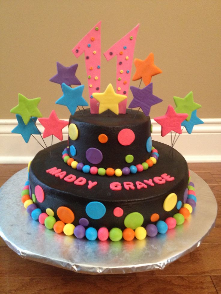 Neon Birthday Cake