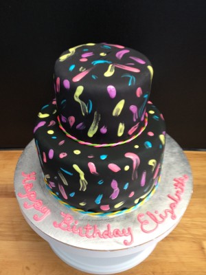 Neon Sweet 16 Birthday Cakes