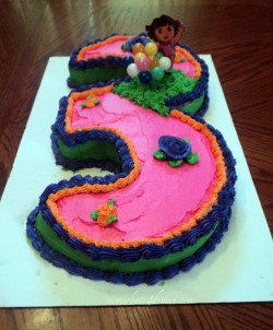 Number 3 Dora Cake