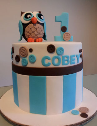 Owl Birthday Cake