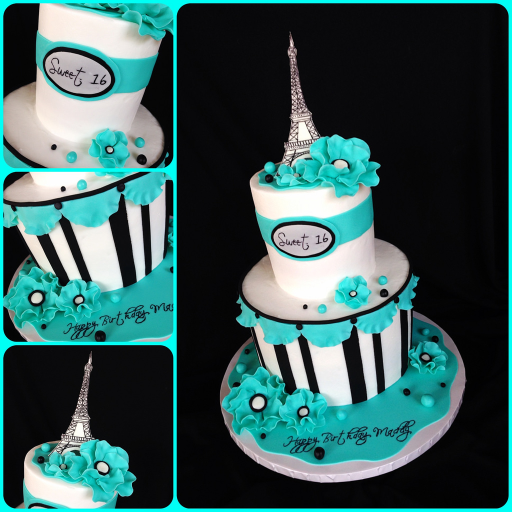 Paris Sweet 16 Cake