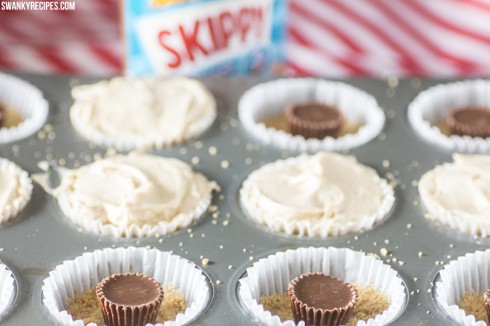 Peanut Butter Cup Cheesecake Cupcakes