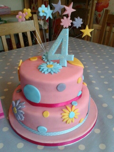 Pink Girly Birthday Cake