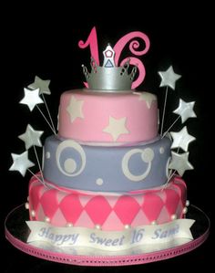 Princess Sweet 16 Birthday Cake