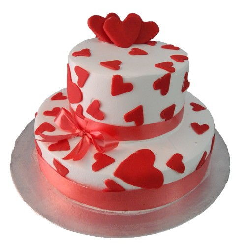 Red Heart Cake Tier