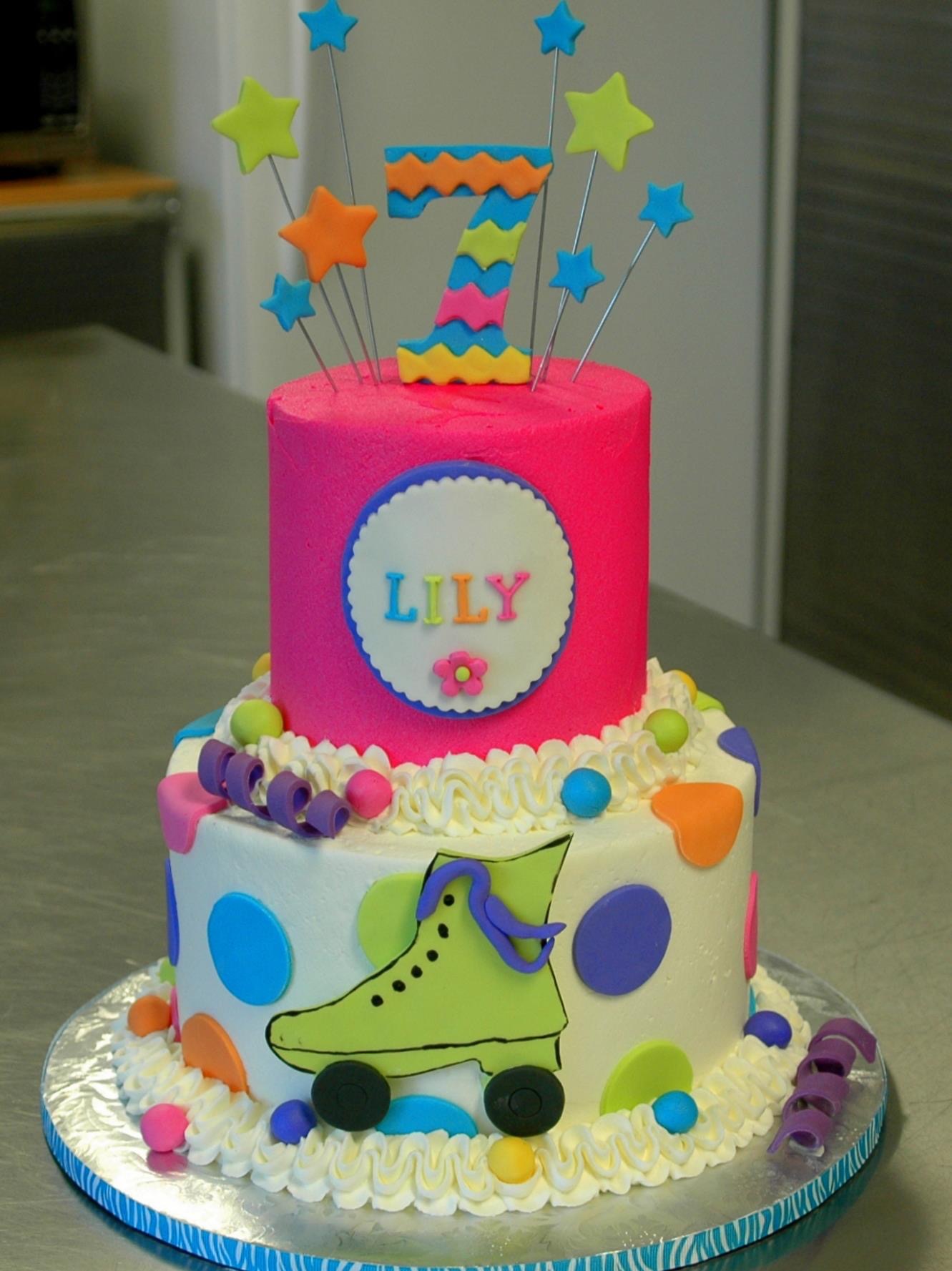 Roller Skate Party Birthday Cake